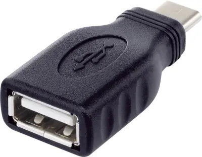 Renkforce USB 2.0 adapter [1x moški konektor USB-C® - 1x ženski konektor USB 2.0 tipa A] rf-usba-10  z OTG funkcijo\, pozlačeni konektorji