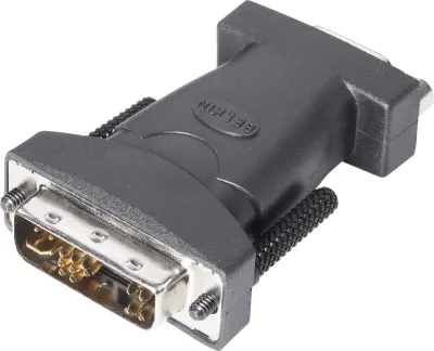 Belkin F2E4162BT DVI / VGA adapter [1x moški konektor DVI\, 12 + 5 polov - 1x ženski konektor VGA] črna