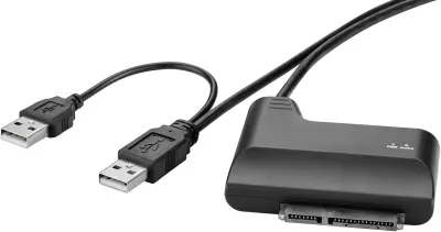 Renkforce trdi diski/SSD adapter [1x moški konektor USB 2.0 tipa A - 1x kombiniran moški konektor SATA\, 15 + 7 polov]  0.30 m pozlačeni konektorji