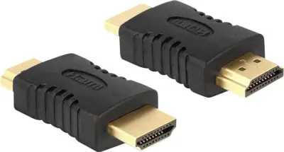 Delock 65508 HDMI adapter [1x moški konektor HDMI - 1x moški konektor HDMI] črna pozlačeni konektorji