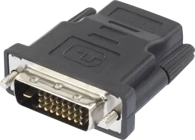 HDMI / DVI adapter [1x VDMI-vtičnica - 1x DVI-vtič 24+1 polni] črne barve renkforce
