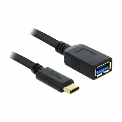 USB 3.0 adapter [1x USB-C™ vtikač - 1x USB 3.0 vtičnica A] črne barve Delock