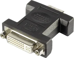 DVI / VGA adapter [1x DVI-vtičnica 24+5 polni - 1x VGA-vtič] bele barve\, za pritrditev z vijakom\, renkforce