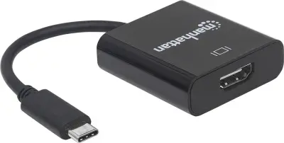 Manhattan 151788 USB/HDMI adapter [1x USB 3.2 gen. 2 vtiča B (USB 3.1) - 1x ženski konektor HDMI] črna barvno kodirani, prilagodljiv, zaščita iz folij