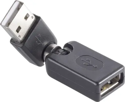 USB 2.0 adapter [1x USB 2.0 vtič A - 1x USB 2.0 vtičnica A] črn pozlačeni zatiči Renkforcenkforce