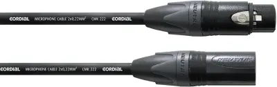 Cordial CPM 2\,5 FM XLR priklučni konektor [1x ženski konektor XLR - 1x moški konektor XLR] 2.50 m črna