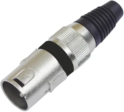 OMNITRONIC XLR vtič 3-polni črn 10x Omnitronic 30200089 XLR vtič