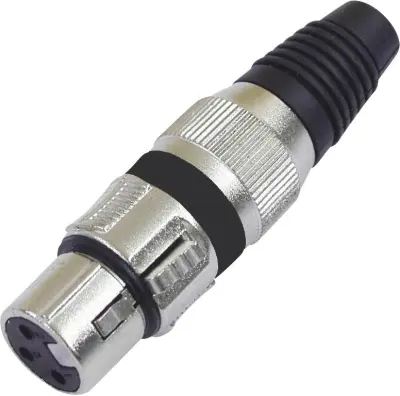 OMNITRONIC XLR vtičnica 3-pinska črna 10x Omnitronic 30200111 XLR vtičnica