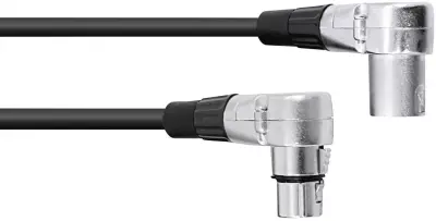 Omnitronic 30220630 XLR priklučni konektor [1x XLR vtič 3-polni - 1x XLR vtičnica 3-polna] 1.50 m črna