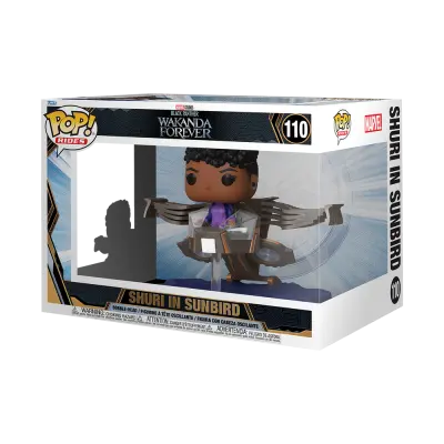 FUNKO POP RIDES SUPER DELUXE: BLACK PANTHER - SHURI IN SUNBIRD figura
