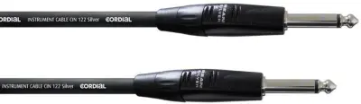 Kabel za glasbene instrumente Cordial, 3 m, 2 x REAN banana vtič 6,3 mm, črne barve