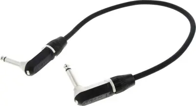 Kabel za glasbene instrumente Cordial, 0,3 m, 2 x REAN banana vtič 6,3 mm, MONO, črne barve