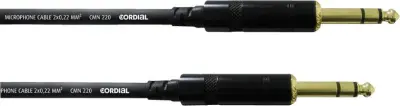 Cordial 6 m REAN 2 x 6,3 mm Stereo instrumentni kabel 6 m črne barve