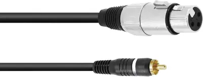 Omnitronic 30224028 XLR adapterski kabel [1x moški cinch konektor - 1x XLR vtičnica 3-polna] 2.00 m črna