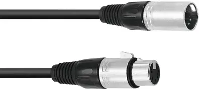 Omnitronic 30220761 XLR priklučni konektor [1x moški konektor XLR 5-polni - 1x ženski konektor XLR 5-polni] 0.50 m črna