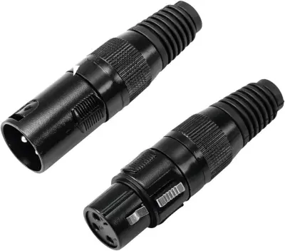 OMNITRONIC XLR set vtičnic/vtičev 3-polno črno ohišje 5x Omnitronic  XLR vtič
