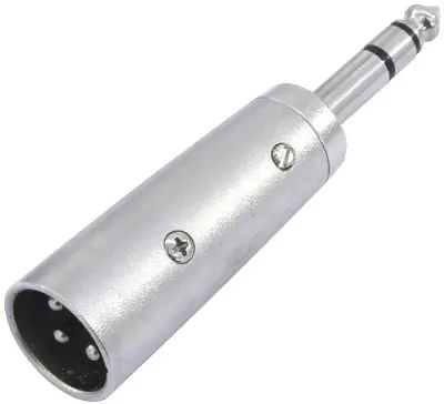 Omnitronic 30226455 XLR adapter [1x XLR vtič 3-polni - 1x klinken vtič 6.3 mm (stereo)]  srebrna
