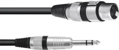 Omnitronic 30225195 XLR adapterski kabel [1x XLR vtič 3-polni - 1x klinken vtič 6.3 mm (stereo)] 0.90 m črna
