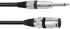 Omnitronic 3022519C XLR adapterski kabel [1x XLR vtič 3-polni - 1x klinken vtič 6.3 mm (mono)] 5.00 m črna