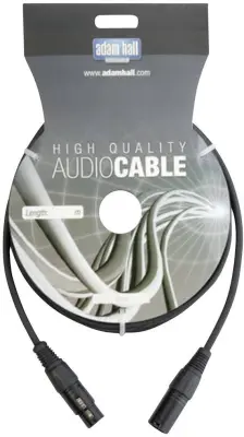 DMX-Kabel\, moški XLR-konektor/ženski XLR-konektor\, 10 m\, črn KDMX10 AH Cables