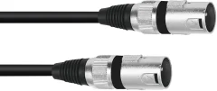 Omnitronic 3022075A XLR adapterski kabel [1x XLR vtič 3-polni - 1x XLR vtič 3-polni] 0.20 m črna