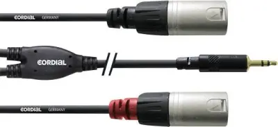 KORDIJALNI 3M REAN vtič 3.5MM / 2X XLR M CORDIAL 3M REAN klinken 3\,5MM/2X XLR M