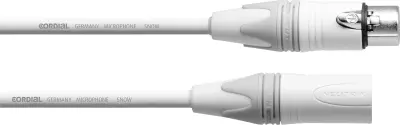 Cordial  XLR priklučni konektor [1x ženski konektor XLR - 1x moški konektor XLR] 10.00 m bela