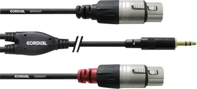 CORDIAL 1\,8M REAN klinken 3\,5MM/2X XLR F