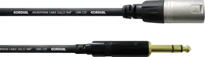Cordial REAN XLR-M/klinken 6\,3 mm mikrofonski kabel 9 m črne barve