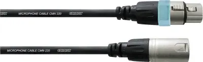 Mikrofonski kabel Cordial 1\,5 m\, REAN ženski/moški XLR-konektor\, črne barve CCM1\,5FM