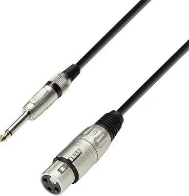 Adam Hall K3MFP0100 XLR priklučni konektor [1x ženski konektor XLR - 1x 6\,3 mm banana moški konektor] 1.00 m črna