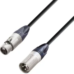 Mikrofonski kabel AH Cables\, 6m\, črn\, moški XLR-konektor/ženski XLR-konektor KM6FMBLK