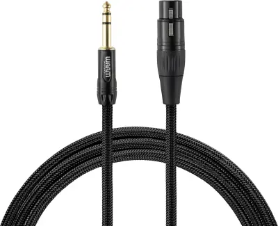 Warm Audio Premier Series XLR priklučni konektor [1x ženski konektor XLR - 1x 6\,3 mm banana moški konektor] 0.90 m črna