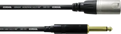Cordial CCM 10 MP XLR priklučni konektor [1x moški konektor XLR - 1x 6\,3 mm banana moški konektor] 10.00 m črna