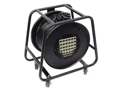 Večžilni kabelski boben 24IN / 4OUT\, XLR 30m Multicore kabel na bobnu 24IN/4OUT\, XLR 30m