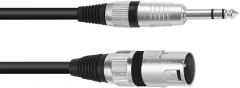 Omnitronic 3022075E XLR adapterski kabel [1x XLR vtič 3-polni - 1x klinken vtič 6.3 mm (stereo)] 0.15 m črna