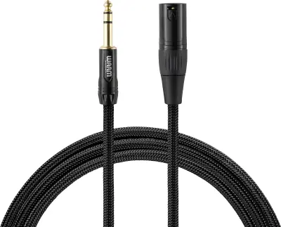 Warm Audio Premier Series XLR priklučni konektor [1x moški konektor XLR - 1x 6\,3 mm banana moški konektor] 1.80 m črna