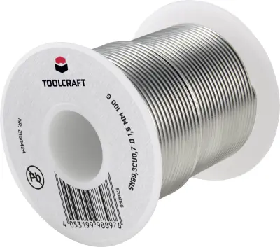 TOOLCRAFT  spajkalna žica\, neosvinčena tuljava Sn99\,3Cu0\,7 ROL1 100 g 1.5 mm