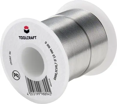 TOOLCRAFT  spajkalna žica\, neosvinčena tuljava Sn99\,3Cu0\,7 ROL1 100 g 1 mm