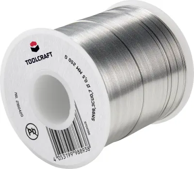 TOOLCRAFT  spajkalna žica\, neosvinčena tuljava Sn99\,3Cu0\,7 ROL1 250 g 0.5 mm