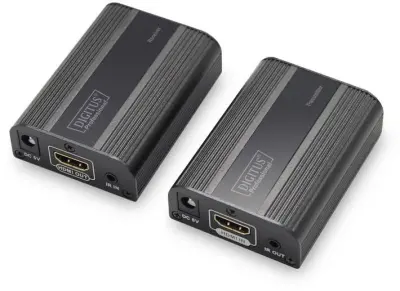 DIGITUS DS-55204 4K HDMI podaljšek, HDMI 2.0 30/60 m preko omrežnega kabla (CAT6, 6a, 7), UHD 4K2K/60 Hz Digitus DS-55204 HDMI, infrardeč razširitev (