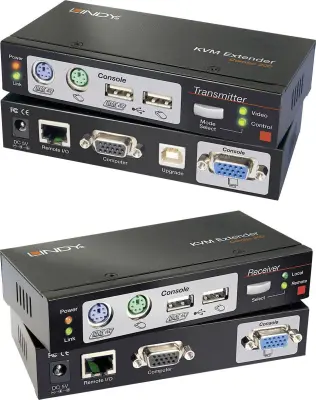 LINDY LINDY Cat.5 KVM Extender Combo 300  KVM podaljšek preko omrežnega kabla RJ45 300 m