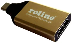 Roline 12.03.3231 USB-C® / HDMI adapter  črna\, zlata