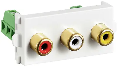 VALUE A/V povezovalni sistem\, A/V modul (2x avdio\, 1x video) Value 25.99.8202  adapter  siva