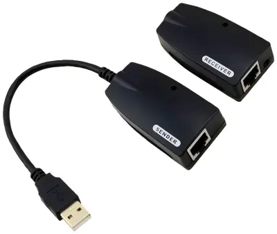 VALUE USB 2.0 podaljšek prek RJ45\, največ 50m Value KVM podaljšek   črna