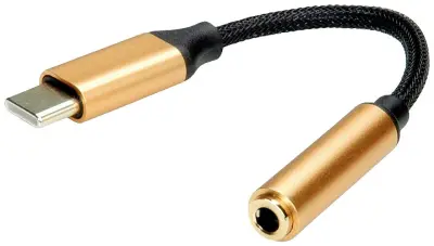 ROLINE GOLD adapter USB Type C - 3\,5 mm audio\, ST/BU\, 0\,13 m Roline avdio adapter  12.03.3223 0.13 m