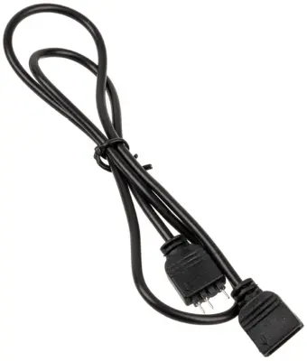 PC ventilator podaljšek [1x 3-polni ženski konektor za računalniški ventilator - 1x 3-polni moški konektor za računalniški ventilator] 0.5 m črna Koli