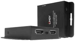 Lindy 38208 avdio/video ojačevalnik moči AV oddajnik in sprejemnik črn LINDY  HDMI® HDMI razširitev preko omrežnega kabla RJ45 70 m