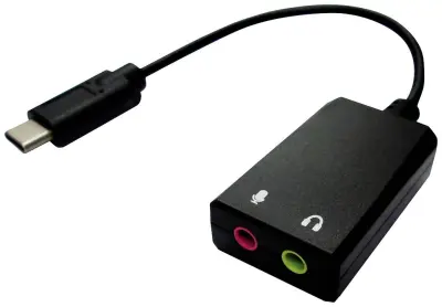 VALUE Adapter USB Type C - 2x 3\,5 mm audio\, ST/BU\, 0\,13 m Value USB 2.0 adapter  12.99.3213 0.13 m