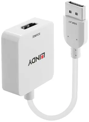 LINDY 38303 HDMI / DisplayPort pretvornik [1x ženski konektor HDMI - 1x moški konektor DisplayPort] bela  9.5 cm